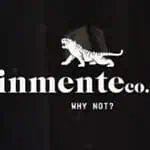 SinnamenteCo 标志以狮子和“为什么不？”字样为特色，背景为深色，代表哥伦比亚商业活动和解决方案的创新和信心。