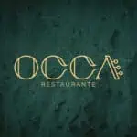 Oca Restaurant logo on a dark background with an elegant and modern design, ideal for sophisticated restaurants and gastronomic events in Colombia.