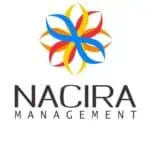 Nacira Management 的标志采用色彩鲜艳、现代的设计，代表着哥伦比亚公司和组织在活动管理和个性化服务方面的创新。