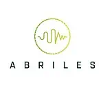 Onde sonore verte à l'intérieur d'un cercle et le mot « ABRILES » en lettres majuscules noires.