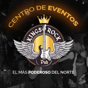 Kings Rock Pub logo con guitarra y alas, promoción de eventos en el norte de Colombia.