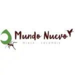 Ants and a leaf with the Mundo Nuevo Minca Colombia logo, a symbol of innovation and sustainability in events.