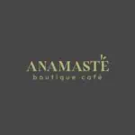 Handicraft, boutique, and cafe with the Anamastê logo in a dark gray background and soft green letters.