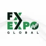 创新型全球博览会标志，融合了金融和贸易元素，突显了国际经济活动中的市场趋势和技术。