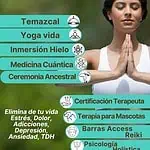 Ancestral medicines for the well-being of soul and body, including temazcal, yoga, ice immersion, quantum medicine, and ancestral ceremonies for holistic health and alternative therapies in Bogotá.