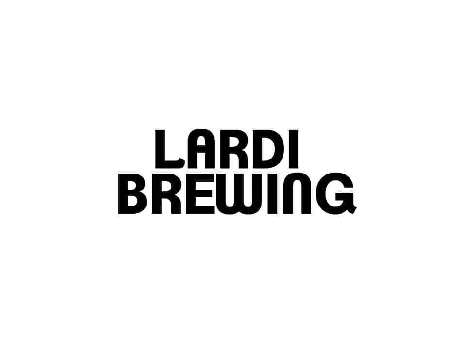 Logo de la brasserie Lardi au design minimaliste pour événements et image de marque.
