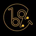 为线上活动设计的数字标志，以极简的黄色风格呈现数字 16 和 9，背景为黑色。