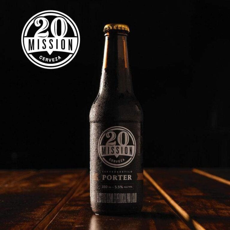 MisióN Cerveza Porter artesanal, cerveza oscura con sello de calidad, perfecta para maridar en eventos y celebraciones. Ideal para los amantes de la cerveza fuerte y con carácter.