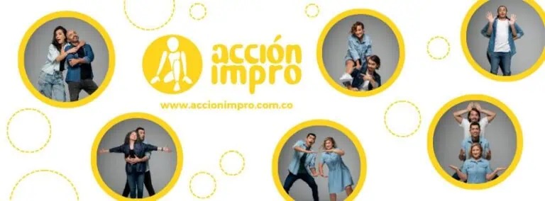 以色彩鲜艳、现代的形象展现即兴行动的利益相关者、事件和动态，以促进哥伦比亚的团队建设活动和创意工作坊。