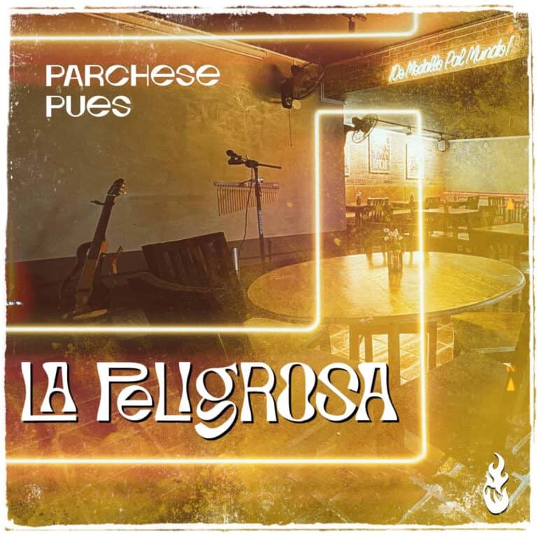 Zona de ambiente musical en restaurante La Felorosa con guitarra y micrófono, ideal para eventos y presentaciones en vivo en un espacio con decoración cálida y moderna.