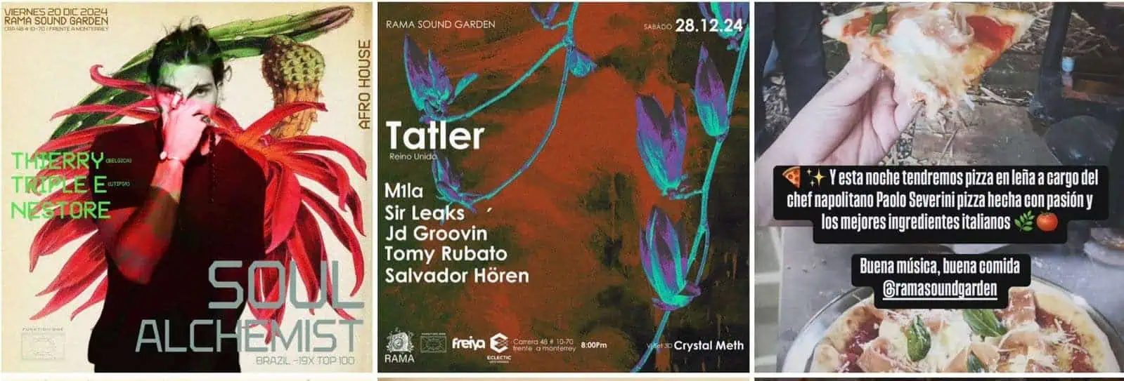 Rama Sound Garden, ein Musikevent in Bogotá mit Künstlern wie Thierry, Triple und Nestore, bietet im Dezember 2024 Konzerte, Live-Musik und eine lebendige Atmosphäre.