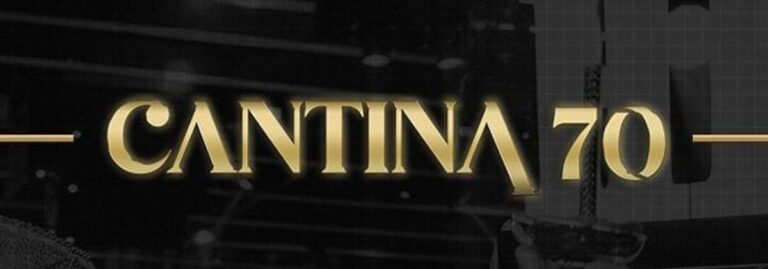 Cantina 70 logo en un entorno moderno y elegante para eventos y experiencias gastronómicas en Colombia.