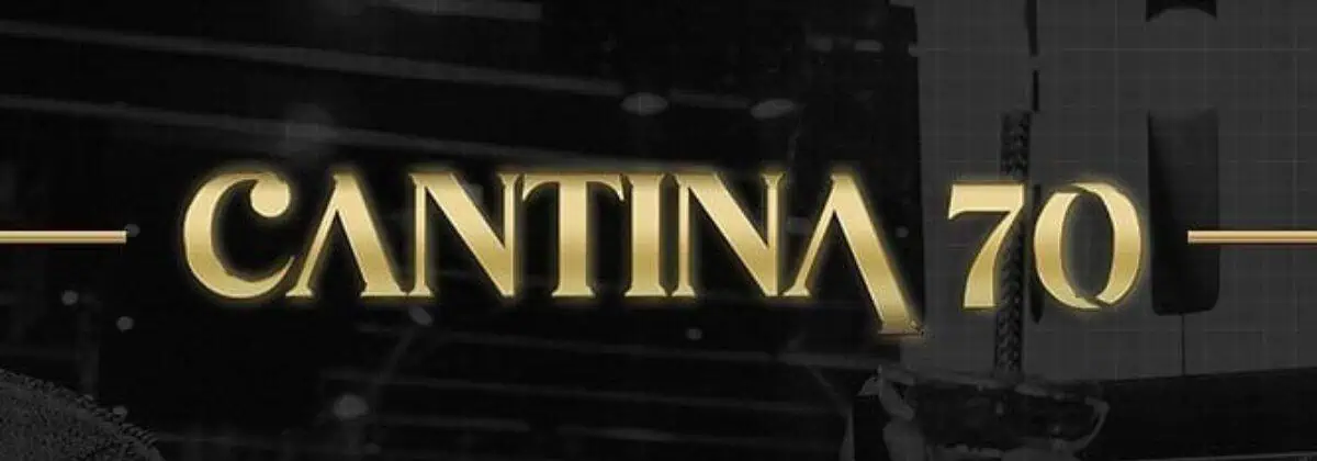 Logo Cantina 70 dans un cadre moderne et élégant pour événements et expériences gastronomiques en Colombie.