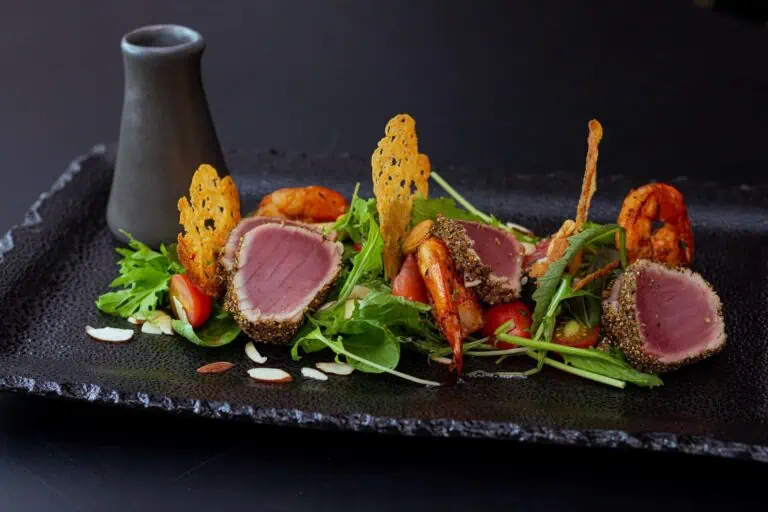 File name: breaded-tuna-dish-with-vegetables-and-cheese-crackers.jpg.