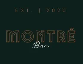 Montre Bar 标志，优雅现代的设计，代表 Montre Bar 品牌，创立于 2020 年，是哥伦比亚酒吧和活动行业推广和品牌建设的理想之选。