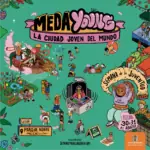 Jóvenes participando en eventos culturales y deportivos en Medellín durante la Semana de la Juventud 2024, promoviendo inclusión, talento y diversión en el Parque Norte.