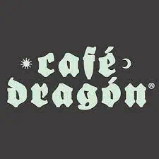 Logo du Café Dragón dans un style moderne et sombre, représentant la marque pour les événements et les promotions.