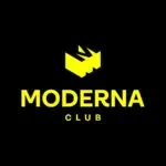 现代俱乐部标志，黑色背景，霓虹黄色文字，适用于活动和数字传播的品牌设计，哥伦比亚夜总会和文化活动的品牌推广。