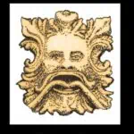 美杜莎头像，具有艺术细节和复古风格，以棕褐色调展现经典和神话元素。