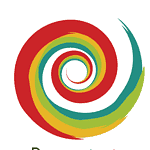 Couleurs vibrantes en spirale avec le logo Proyectarte, promouvant la transformation artistique et le changement positif dans les événements et projets culturels en Colombie.