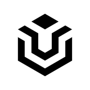 Logo de Eventario en estilo isométrico negro.