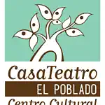 Arbre stylisé aux feuilles blanches et aux points noirs, symbole culturel et artistique, sur fond vert menthe, représentant l'identité et la nature du Centre Culturel Casa Théâtre El Poblado.