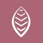 Conception de feuille décorative minimaliste en rose, icône de ligne blanche, liée aux événements et à la nature.