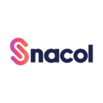 Logo d'événement numérique Nacol avec un fond corail, conçu pour améliorer l'organisation et la gestion d'événements et de conférences en ligne.