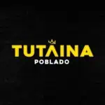 Logo TUTAINA POBLADO sur fond noir pour un événement et une marque locale en Colombie.