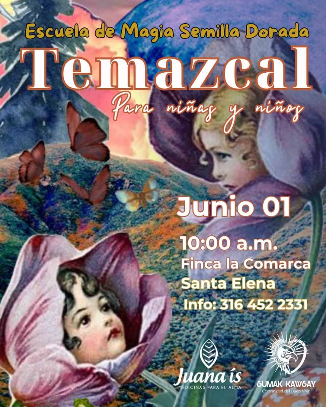 Espectáculo de magia y talleres para niños en la Escuela de Magia Semilla Dorada en Santa Elena, evento familiar con actividades de magia, naturaleza y diversión para niñas y niños el 1 de junio a las 10:00 a.m.