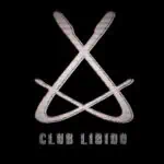 Disco lantern with the Libido Club logo on a black background, a modern and eye-catching image for events and parties.
