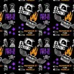 黑色背景上鲜艳的色彩融合朋克和摇滚元素，是宣传音乐活动和音乐节的理想之选。醒目而现代的设计，非常适合用于活动内容和艺术推广。