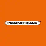 Panamericana logo on an orange background, representing the media and communications brand in Colombia.