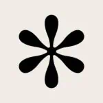 抽象黑色花朵，花瓣形状，适用于活动和平面设计。