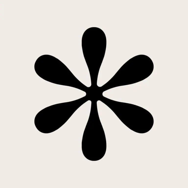 Forme de pétale de fleur abstraite noire pour événements et conception graphique.