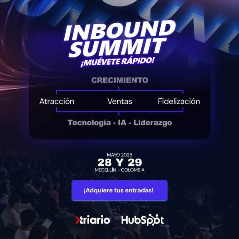 Inbound Summit Medellín 2025 correo, venta y liderazgo en tecnología, IA y crecimiento empresarial en Colombia.
