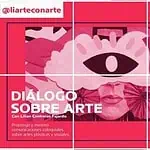 Dialogue sur l'art avec Lilian Contreras Fajardo, une discussion artistique et visuelle lors d'un événement d'art contemporain en Colombie.