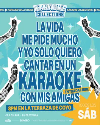 Enjoy karaoke with your friends on Coyo's terrace, singing about life and sharing fun moments every Saturday at 8 pm. Free admission and a lively atmosphere.
