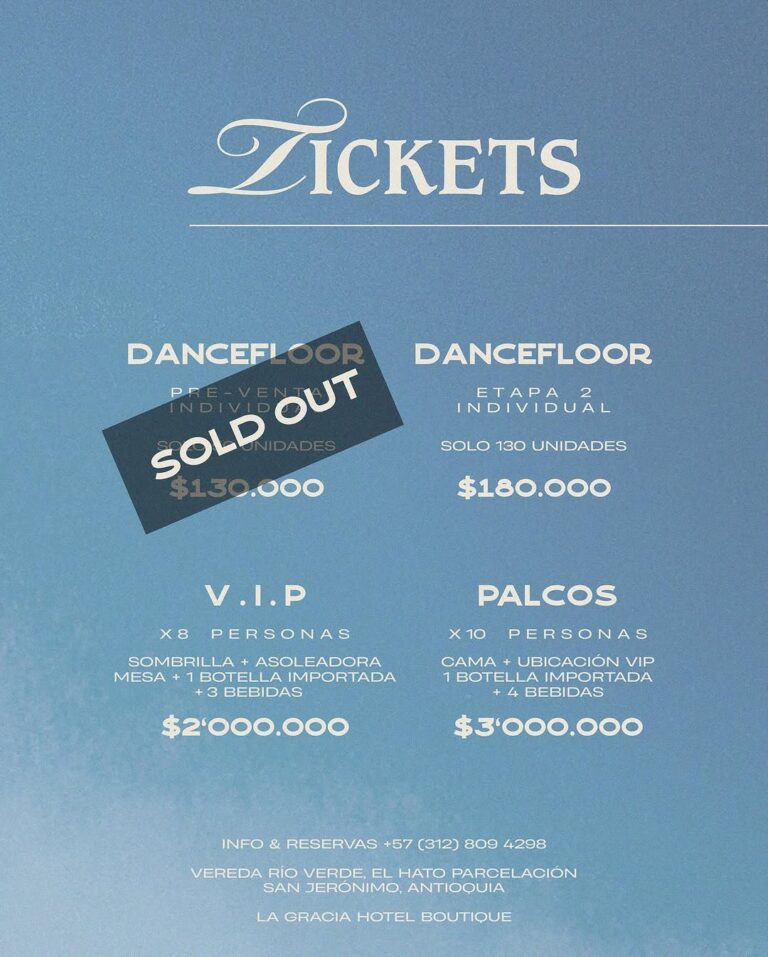 Entradas para eventos y conciertos en Eventario, incluye opciones para VIP, palcos y preventa, en San Jerónimo, Antioquia, con reserva y compra fácil en línea.