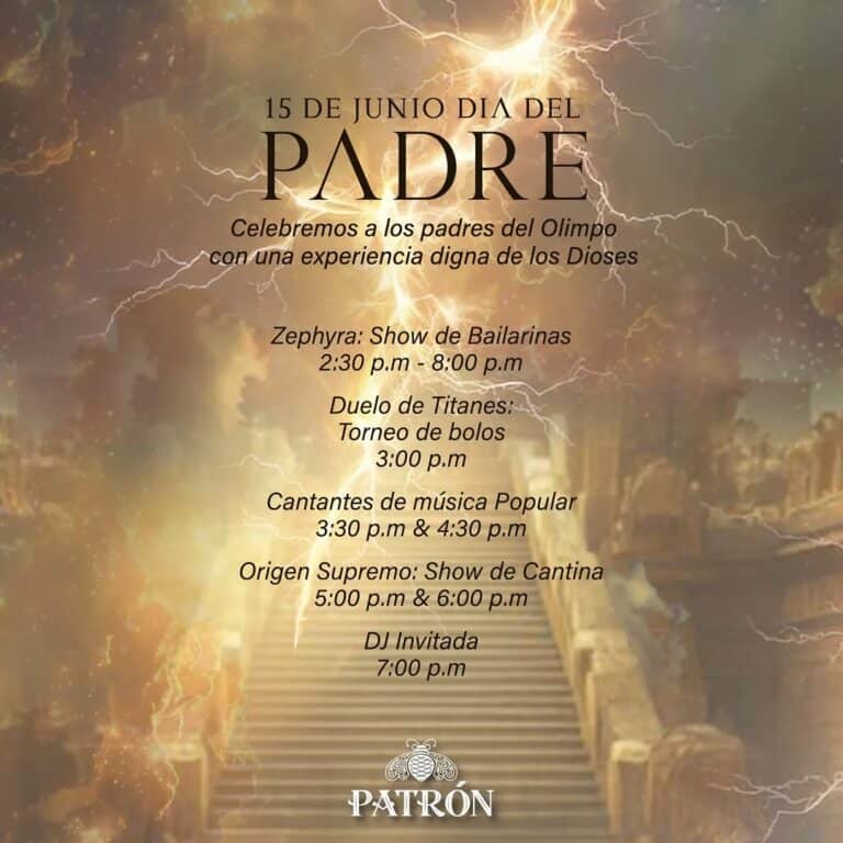 Fiesta del Día del Padre en Olimpó, evento con shows, torneos y música en vivo, ideal para celebrar a los padres con experiencias inolvidables y entretenimiento en familia.