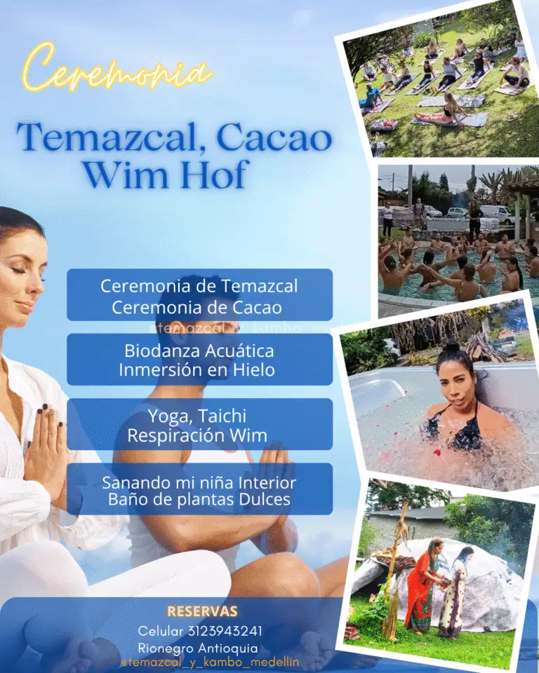 Cerimonia del Temazcal, cacao, Wim Hof, benessere e spiritualità a Medellín e Antioquia.