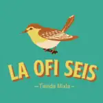 以绿色为背景的插图鸟，是麦德林一家名为 La Ofi Seis 的综合商店的标志，旨在以友好和环保的风格吸引顾客。