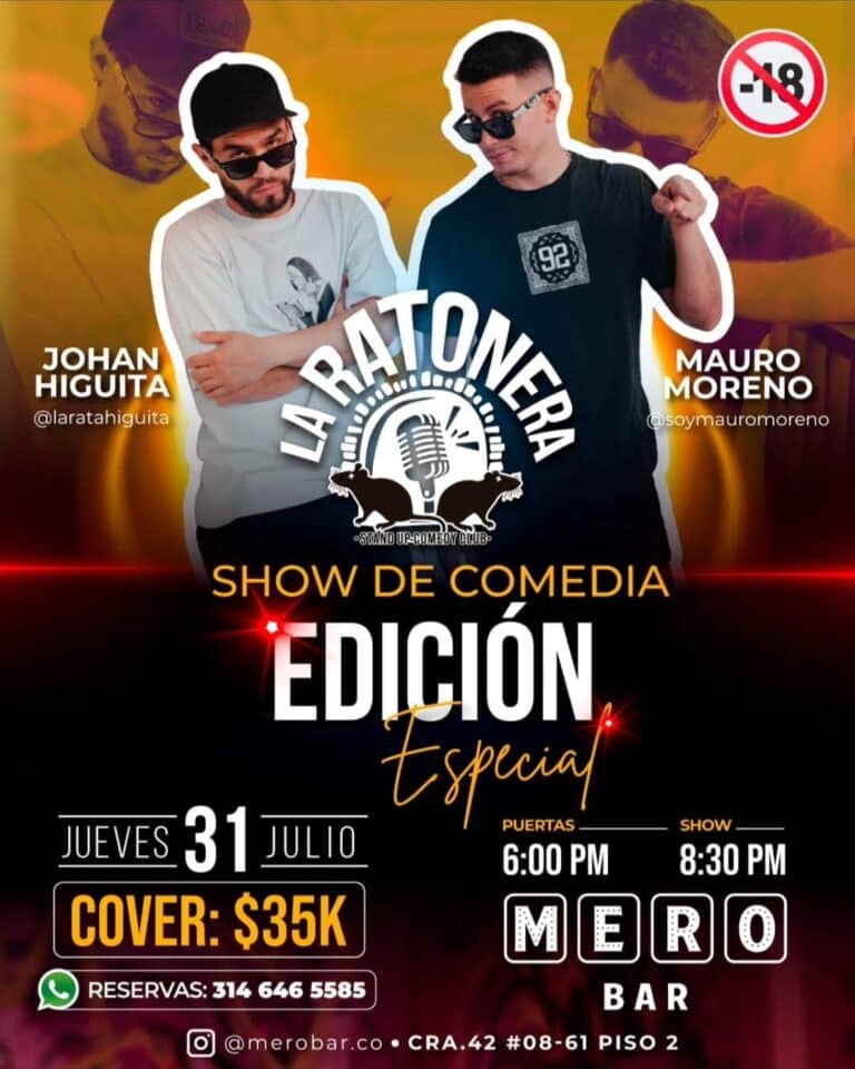 Humor, comedia, show en vivo, evento de stand up comedy, evento en Bogotá.