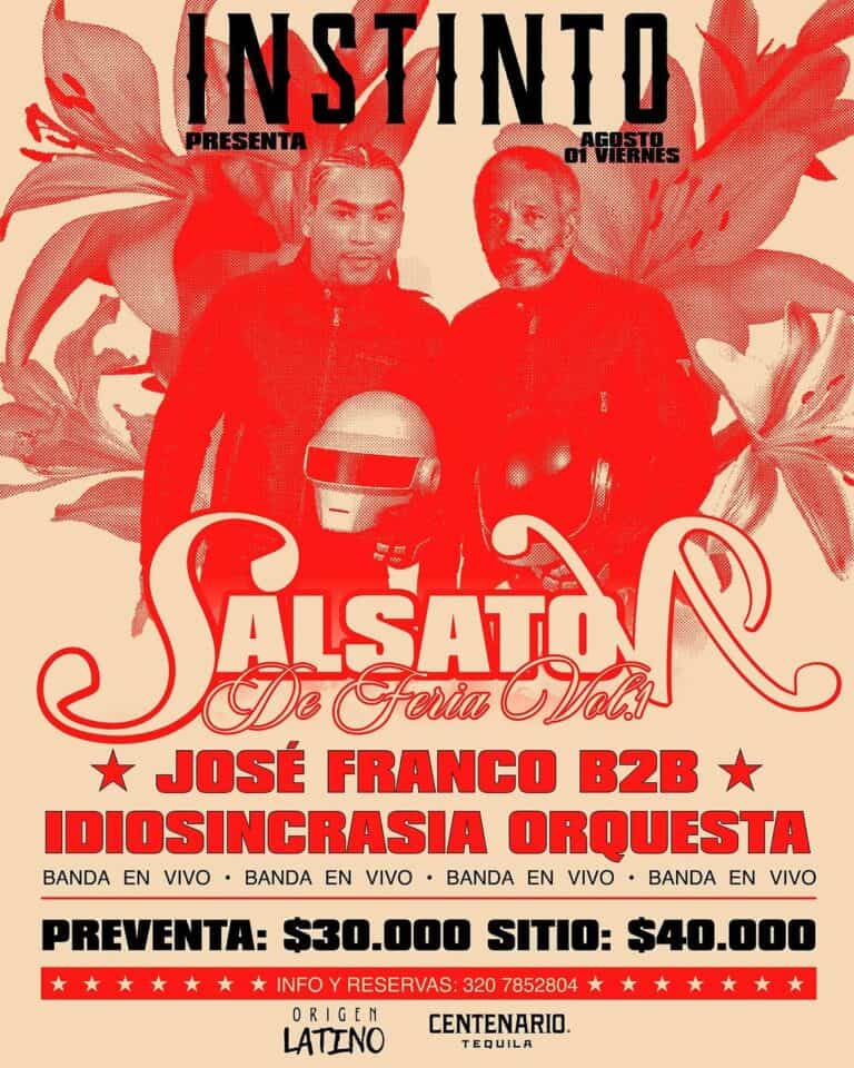 Salatón de Feria Wald con artistas locales como Josè Franco B2B Idiosincrasia Orquesta en un evento musical.