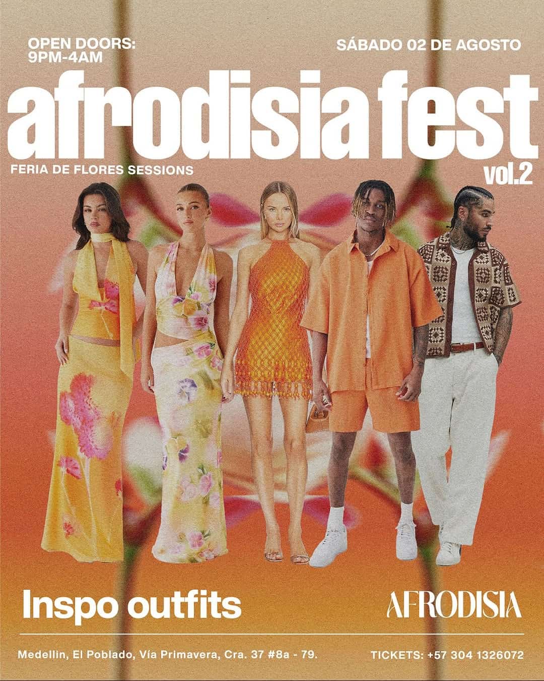 Vestido de moda con estampado floral y estilo inspirado en la cultura afro, perfecto para eventos y festivales en Medellín, Colombia. Diseño vibrante y moderno para destacar en cualquier ocasión.