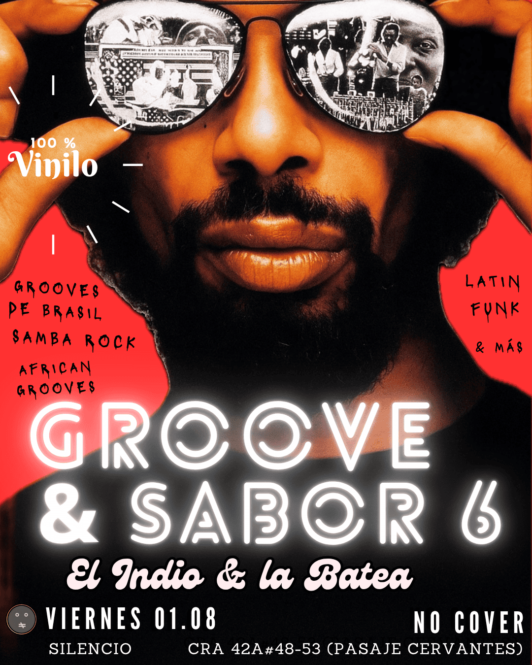 Groove y sabor en un evento de música latina, funk y samba rock, en la Batea. Disfruta de grooves de Brasil y África, con música en vinilo y ambiente vibrante el viernes 1 de agosto. Entrada sin cover.