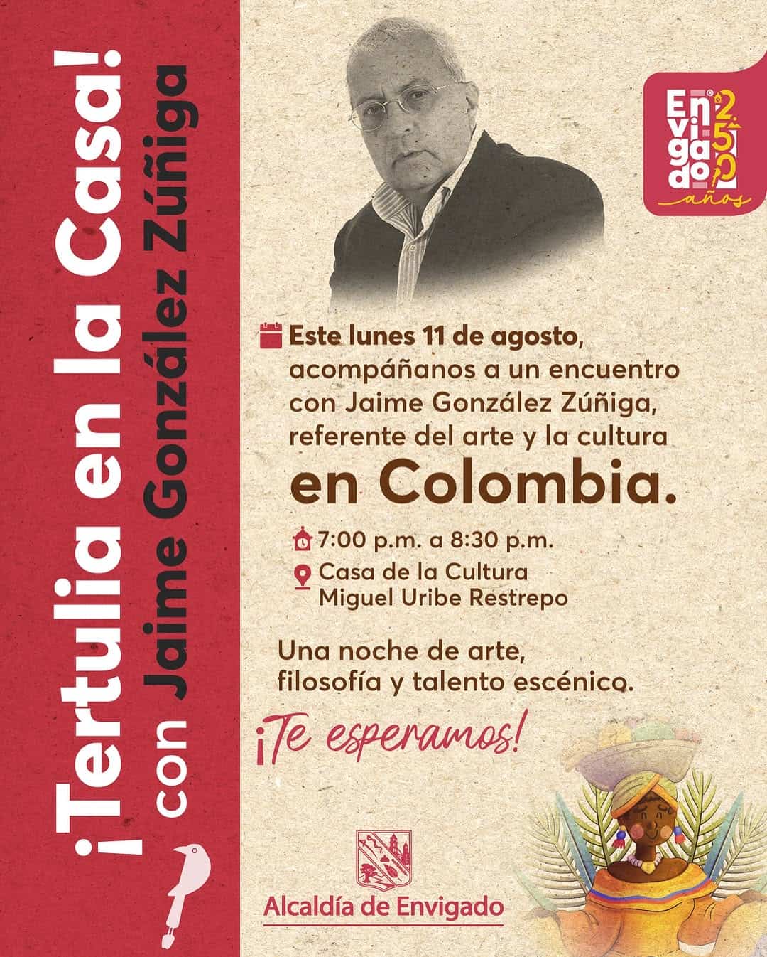 Paisaje cultural en eventos de arte y cultura en Colombia, invitación a charla con Jaime González Zúñiga.