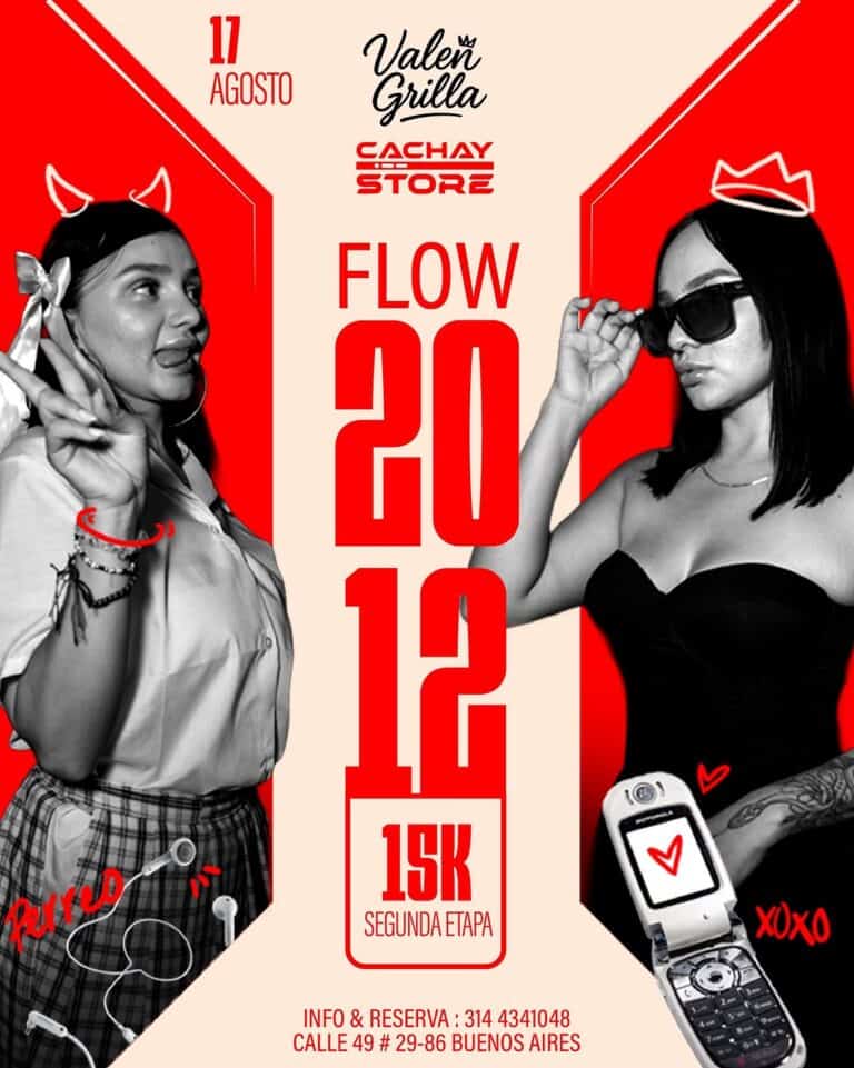 Fiesta en Bogotá para el evento Flow 2020, organizado por Valen Grilla y Cachay Store, con temática divertida y juvenil, en la calle 49 en Buenos Aires, con reserva y contacto.