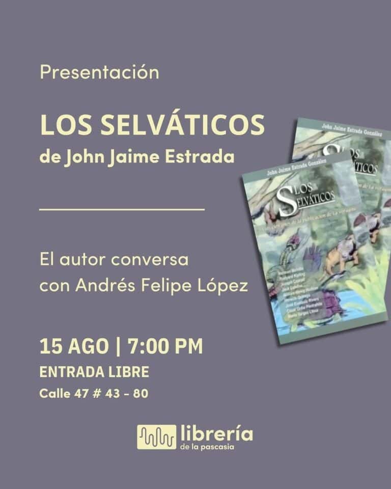 Interior de evento con presentación del libro Los Selváticos de John Jaime Estrada en librería de la pascaja.