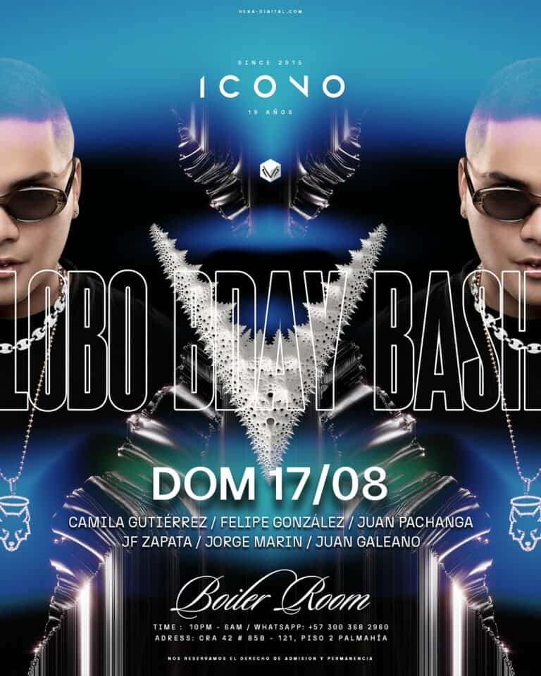 Lobo Beast DJ, evento de música electrónica y club night en Bogotá, promovido por Eventario, con DJs reconocidos, en un ambiente exclusivo, en la noche del domingo 17 de agosto.
